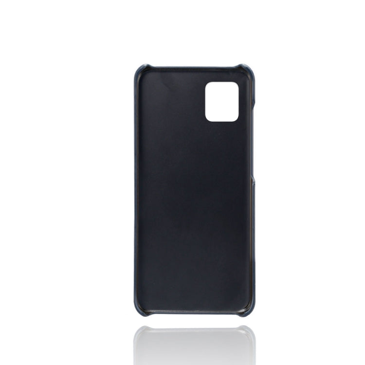 For Samsung Galaxy A81 / Note10 Lite Calf Texture PC + PU Leather Back Cover Shockproof Case with Dual Card Slots