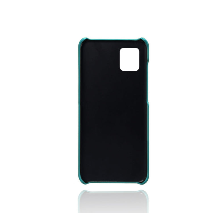 For Samsung Galaxy A81 / Note10 Lite Calf Texture PC + PU Leather Back Cover Shockproof Case with Dual Card Slots