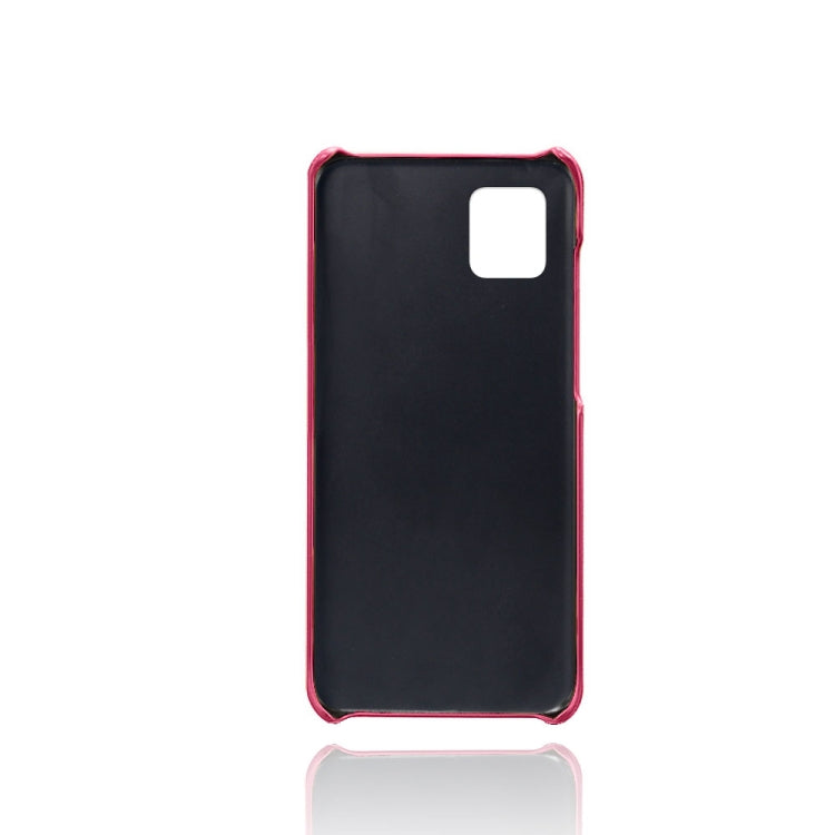 For Samsung Galaxy A81 / Note10 Lite Calf Texture PC + PU Leather Back Cover Shockproof Case with Dual Card Slots