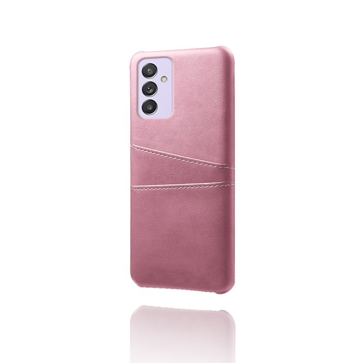 For Samsung Galaxy A82 5G Calf Texture PC + PU Leather Back Cover Shockproof Case with Dual Card Slots