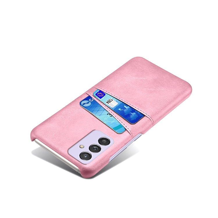 For Samsung Galaxy A82 5G Calf Texture PC + PU Leather Back Cover Shockproof Case with Dual Card Slots