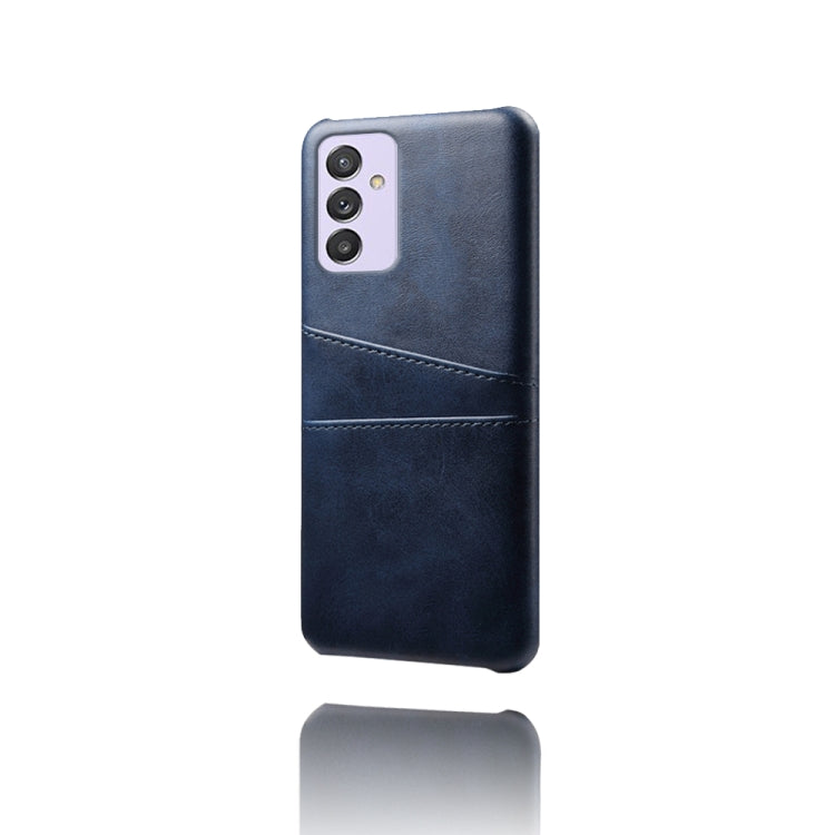 For Samsung Galaxy A82 5G Calf Texture PC + PU Leather Back Cover Shockproof Case with Dual Card Slots