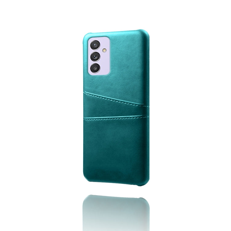 For Samsung Galaxy A82 5G Calf Texture PC + PU Leather Back Cover Shockproof Case with Dual Card Slots