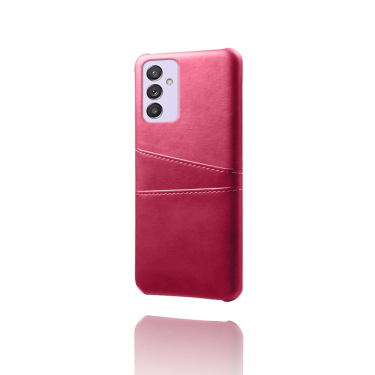 For Samsung Galaxy A82 5G Calf Texture PC + PU Leather Back Cover Shockproof Case with Dual Card Slots