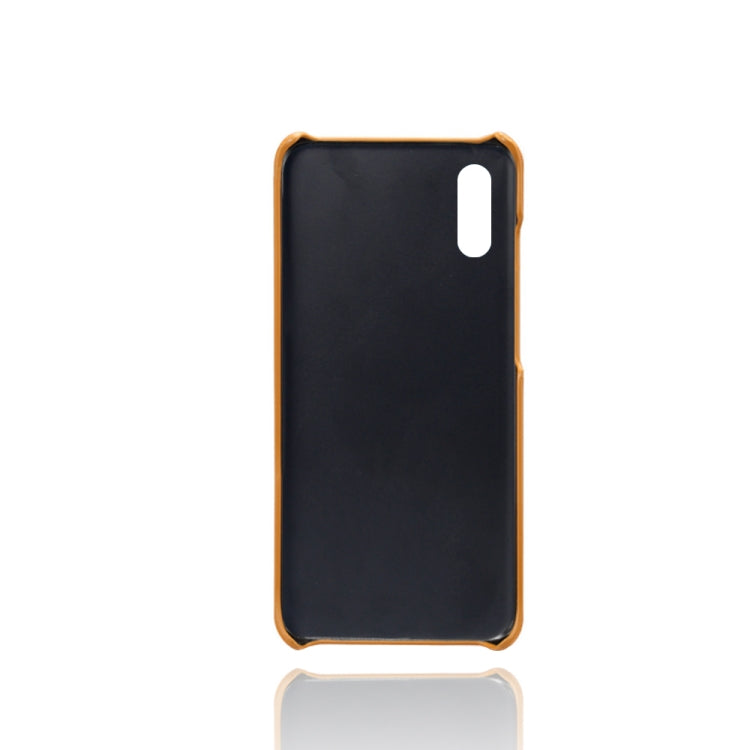 For Samsung Galaxy M02 / A02 Calf Texture PC + PU Leather Back Cover Shockproof Case with Dual Card Slots