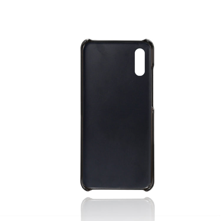 For Samsung Galaxy M02 / A02 Calf Texture PC + PU Leather Back Cover Shockproof Case with Dual Card Slots