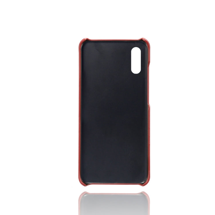 For Samsung Galaxy M02 / A02 Calf Texture PC + PU Leather Back Cover Shockproof Case with Dual Card Slots
