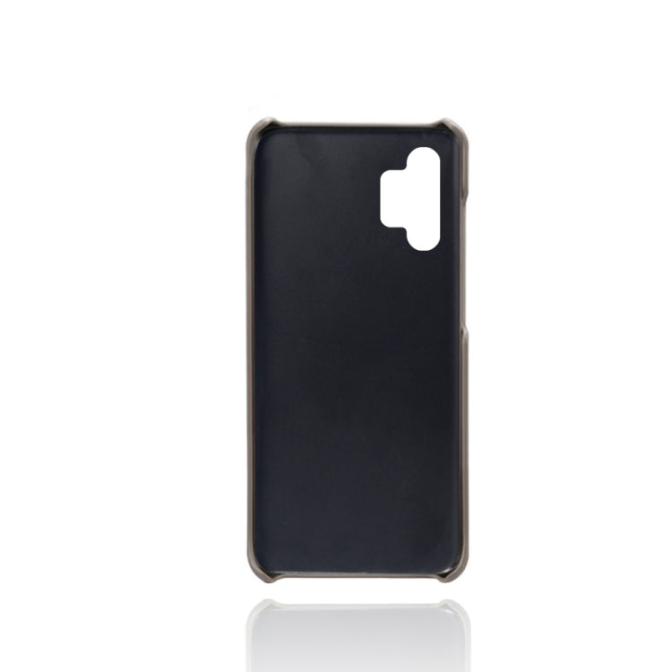 For Samsung Galaxy M02 / A02 Calf Texture PC + PU Leather Back Cover Shockproof Case with Dual Card Slots