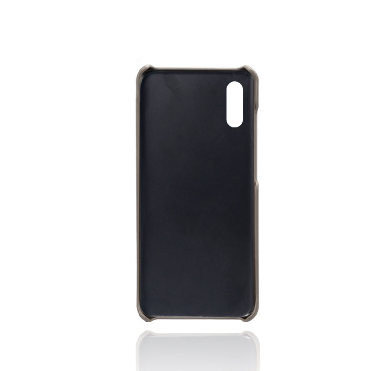 For Samsung Galaxy M02 / A02 Calf Texture PC + PU Leather Back Cover Shockproof Case with Dual Card Slots