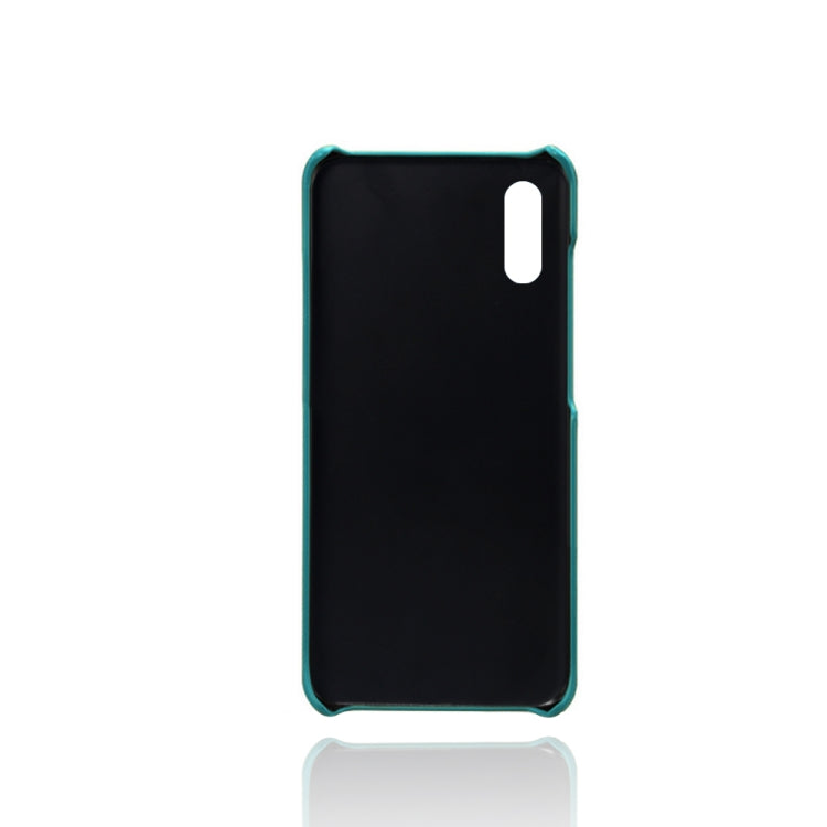 For Samsung Galaxy M02 / A02 Calf Texture PC + PU Leather Back Cover Shockproof Case with Dual Card Slots