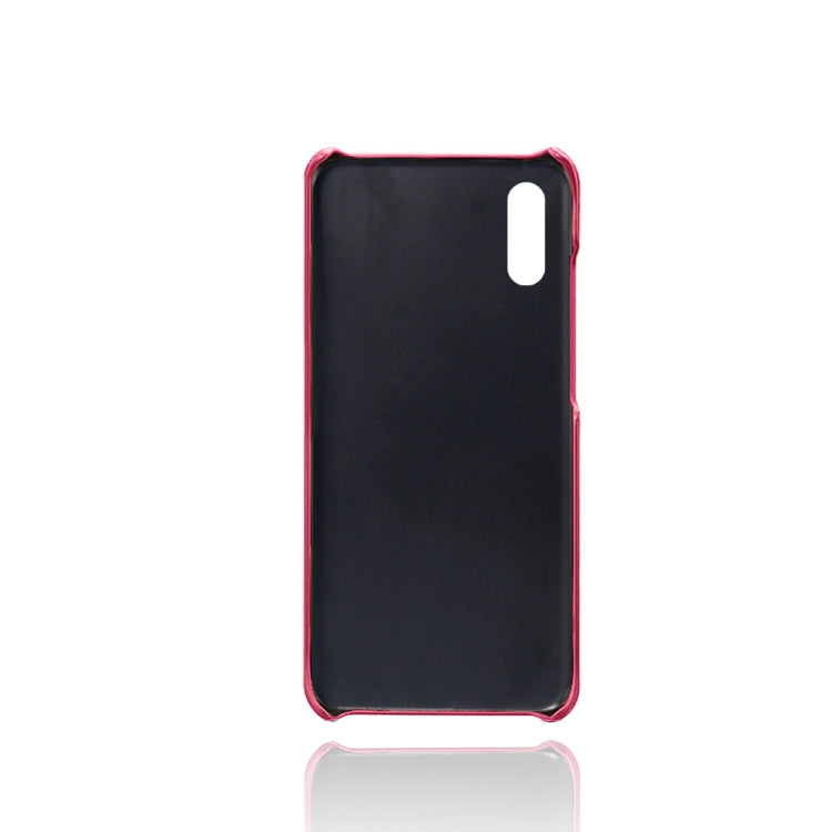 For Samsung Galaxy M02 / A02 Calf Texture PC + PU Leather Back Cover Shockproof Case with Dual Card Slots