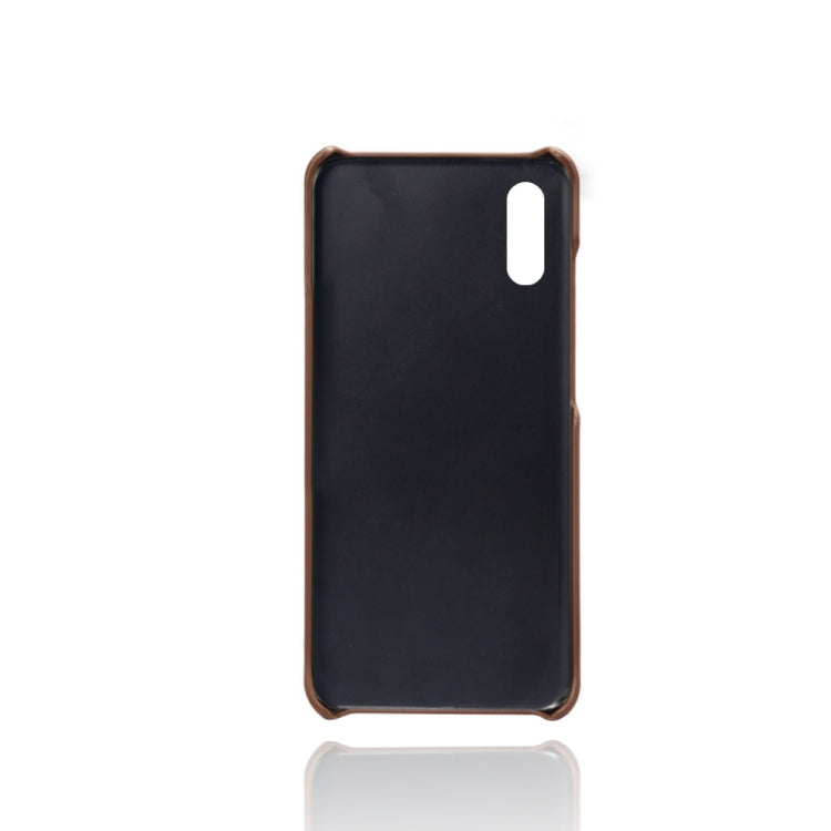 For Samsung Galaxy M02 / A02 Calf Texture PC + PU Leather Back Cover Shockproof Case with Dual Card Slots