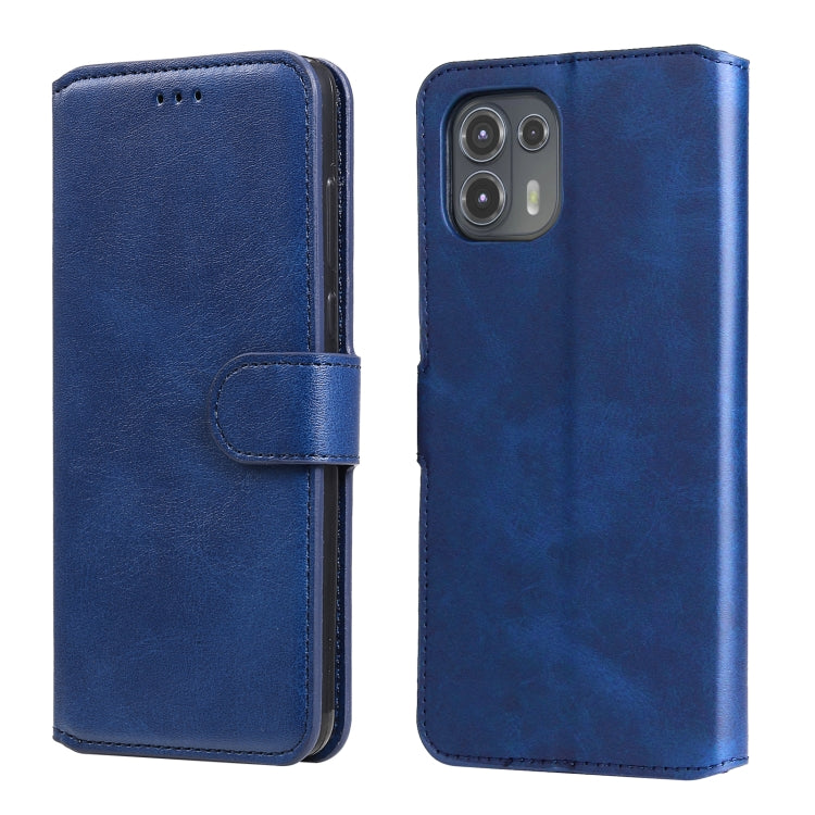 For Motorola Moto Edge 20 Lite Classic Calf Texture PU + TPU Horizontal Flip Leather Case with Holder & Card Slots & Wallet