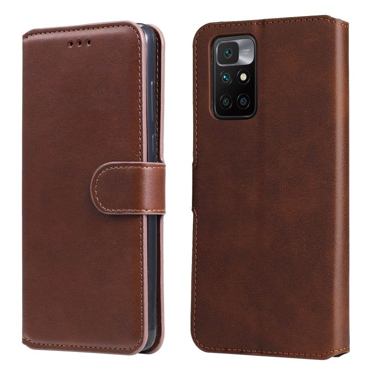 For Xiaomi Redmi 10 Classic Calf Texture PU + TPU Horizontal Flip Leather Case with Holder & Card Slots & Wallet