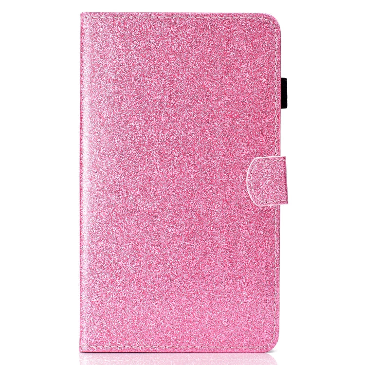 For Galaxy Tab A 7.0 (2016) T280 Varnish Glitter Powder Horizontal Flip Leather Case with Holder & Card Slot