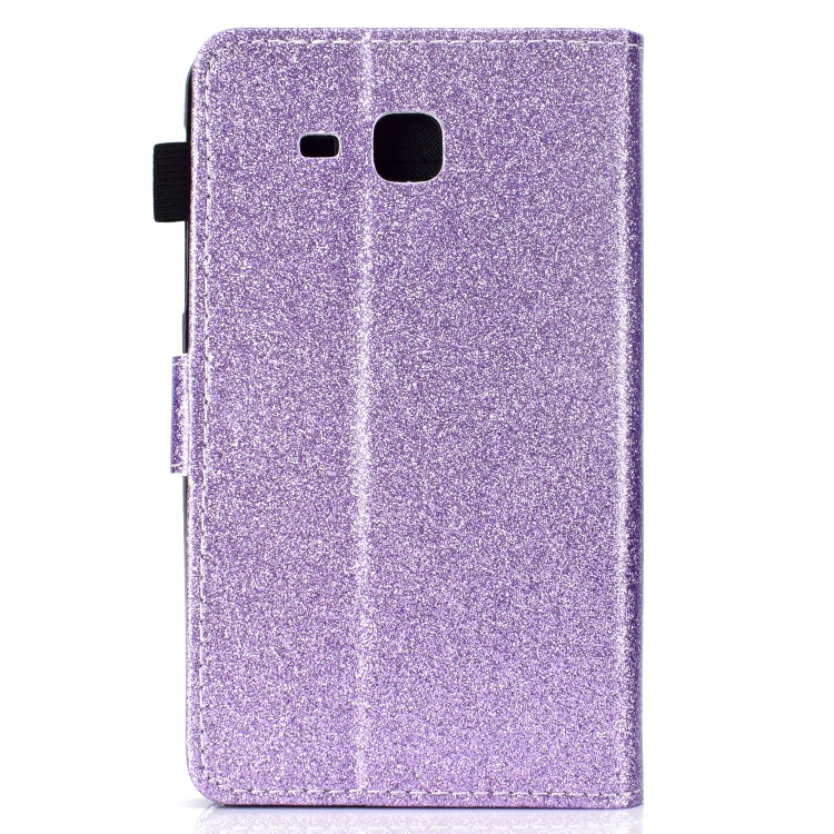 For Galaxy Tab A 7.0 (2016) T280 Varnish Glitter Powder Horizontal Flip Leather Case with Holder & Card Slot