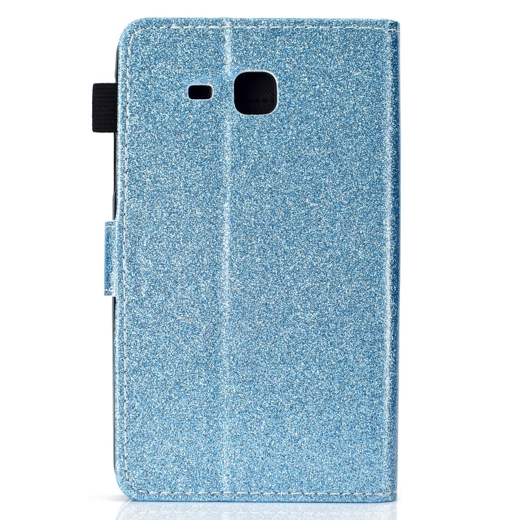 For Galaxy Tab A 7.0 (2016) T280 Varnish Glitter Powder Horizontal Flip Leather Case with Holder & Card Slot