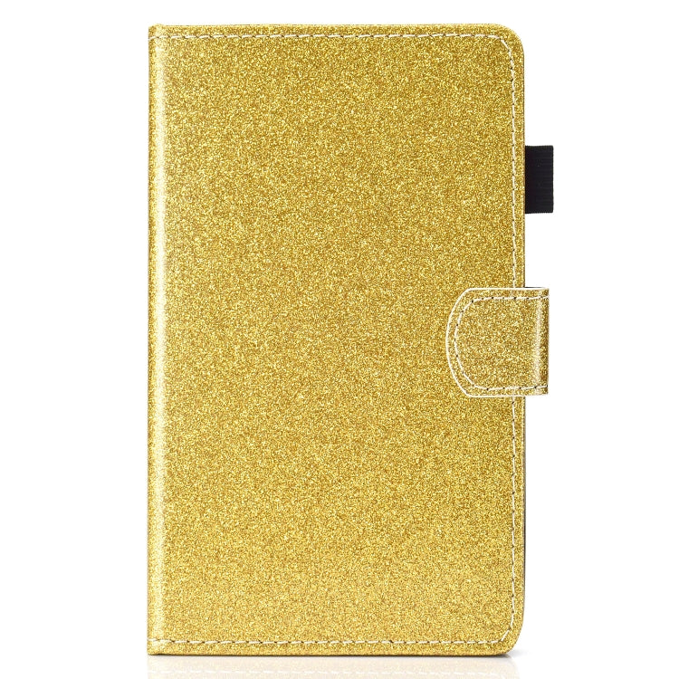 For Galaxy Tab A 7.0 (2016) T280 Varnish Glitter Powder Horizontal Flip Leather Case with Holder & Card Slot