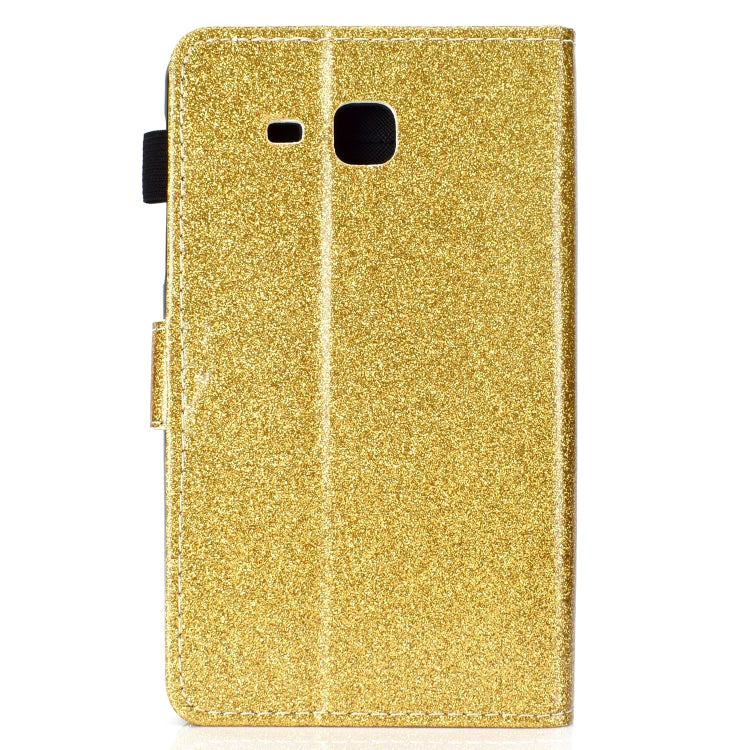 For Galaxy Tab A 7.0 (2016) T280 Varnish Glitter Powder Horizontal Flip Leather Case with Holder & Card Slot