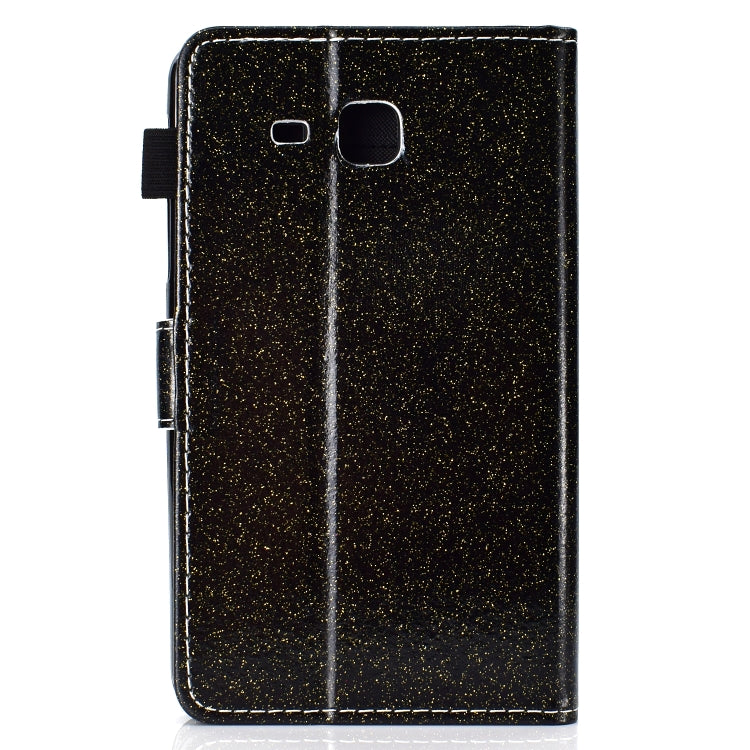 For Galaxy Tab A 7.0 (2016) T280 Varnish Glitter Powder Horizontal Flip Leather Case with Holder & Card Slot