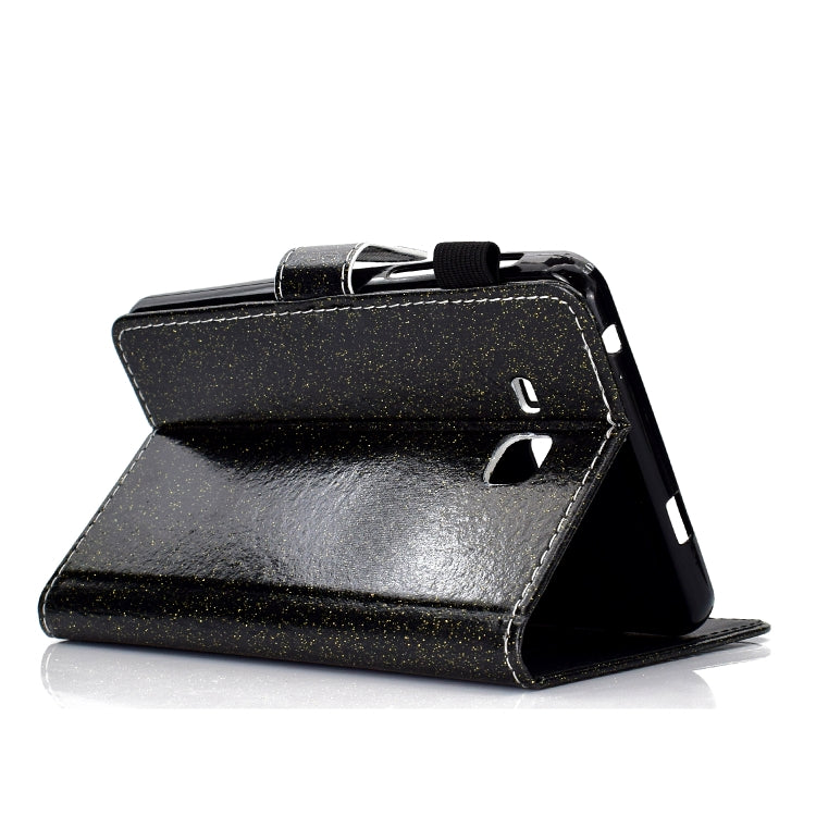 For Galaxy Tab A 7.0 (2016) T280 Varnish Glitter Powder Horizontal Flip Leather Case with Holder & Card Slot