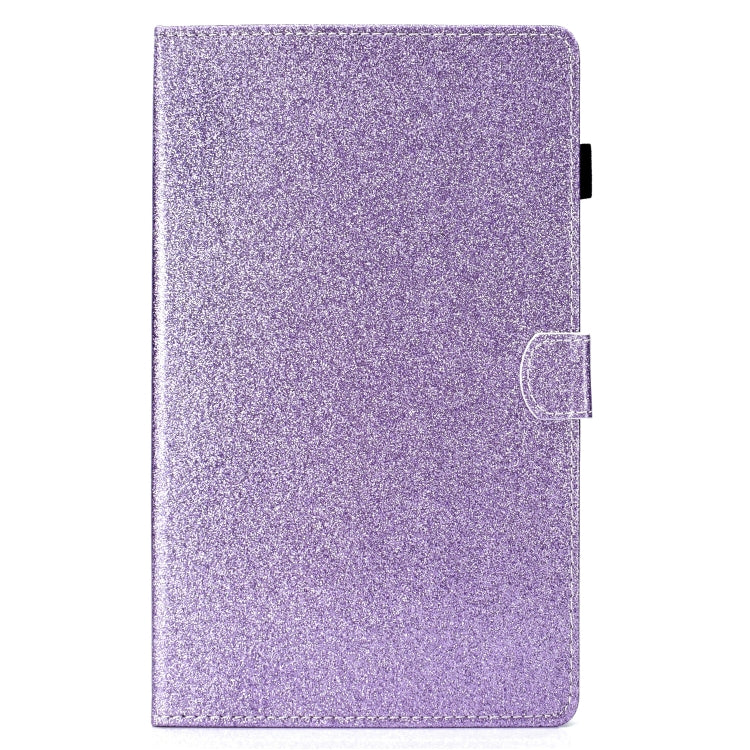 For Galaxy Tab A 8.0 & S Pen (2019) P200 Varnish Glitter Powder Horizontal Flip Leather Case with Holder & Card Slot