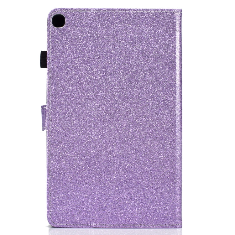 For Galaxy Tab A 8.0 & S Pen (2019) P200 Varnish Glitter Powder Horizontal Flip Leather Case with Holder & Card Slot