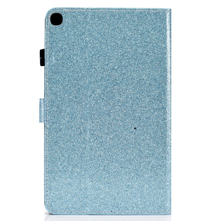 For Galaxy Tab A 8.0 & S Pen (2019) P200 Varnish Glitter Powder Horizontal Flip Leather Case with Holder & Card Slot