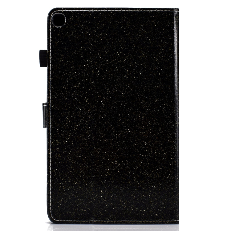 For Galaxy Tab A 8.0 & S Pen (2019) P200 Varnish Glitter Powder Horizontal Flip Leather Case with Holder & Card Slot