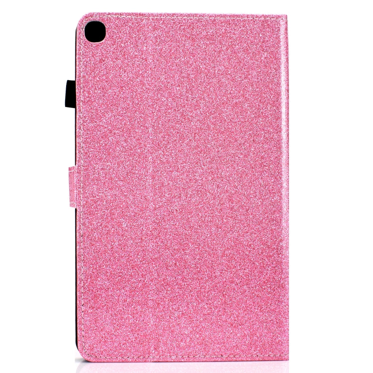 For Galaxy Tab S5e T720 Varnish Glitter Powder Horizontal Flip Leather Case with Holder & Card Slot