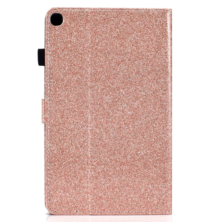 For Galaxy Tab S5e T720 Varnish Glitter Powder Horizontal Flip Leather Case with Holder & Card Slot