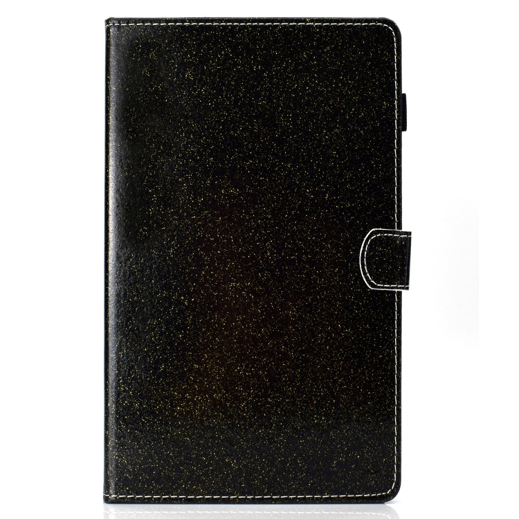 For Galaxy Tab S5e T720 Varnish Glitter Powder Horizontal Flip Leather Case with Holder & Card Slot