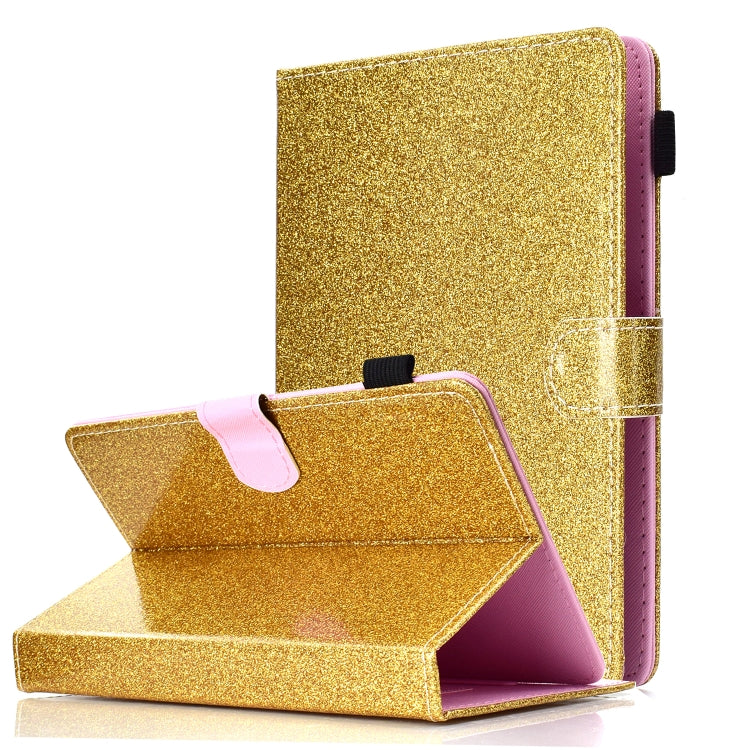 For 7 inch Tablet Varnish Glitter Powder Horizontal Flip Leather Case with Holder & Card Slot