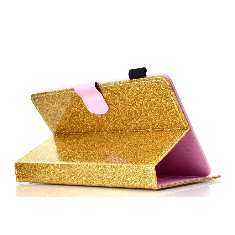 For 7 inch Tablet Varnish Glitter Powder Horizontal Flip Leather Case with Holder & Card Slot