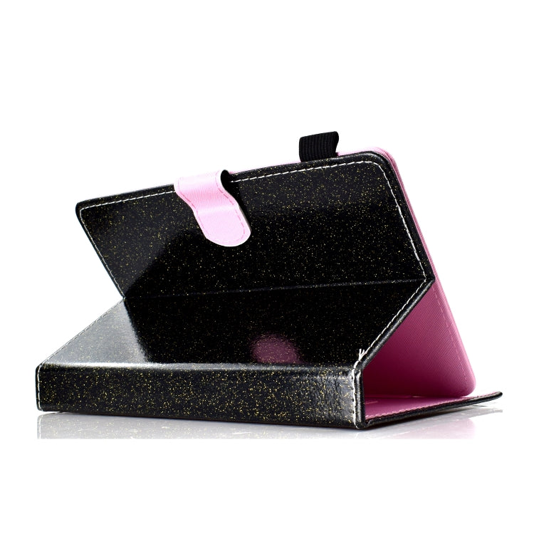 For 7 inch Tablet Varnish Glitter Powder Horizontal Flip Leather Case with Holder & Card Slot