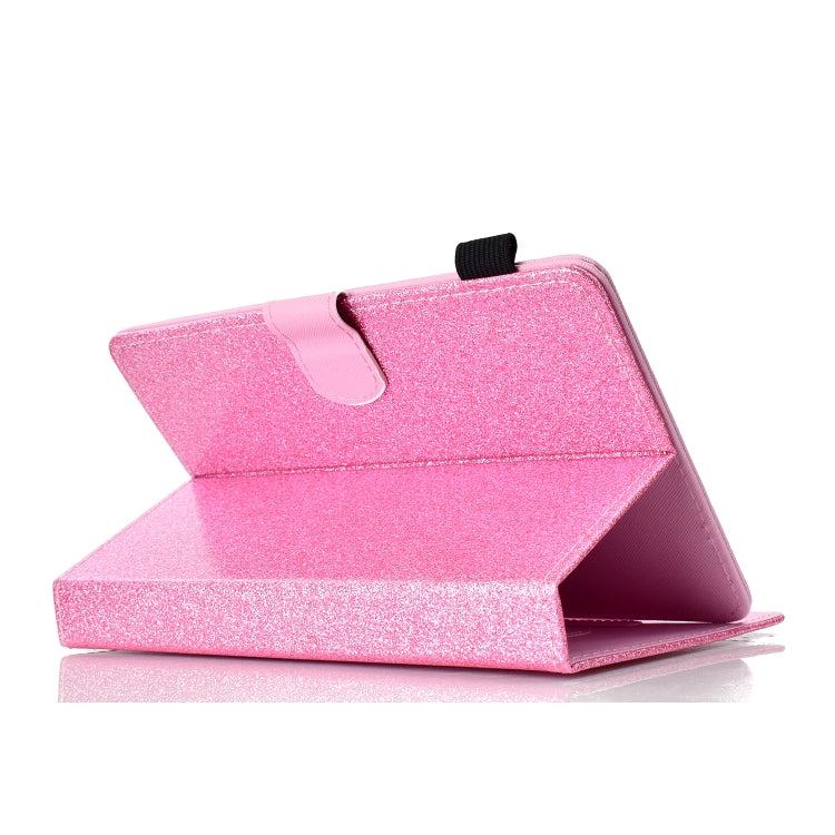 For 8 inch Tablet Varnish Glitter Powder Horizontal Flip Leather Case with Holder & Card Slot