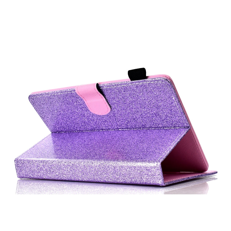 For 8 inch Tablet Varnish Glitter Powder Horizontal Flip Leather Case with Holder & Card Slot