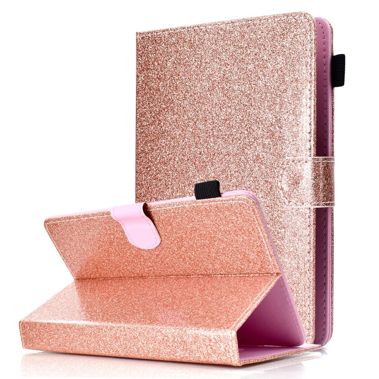 For 8 inch Tablet Varnish Glitter Powder Horizontal Flip Leather Case with Holder & Card Slot