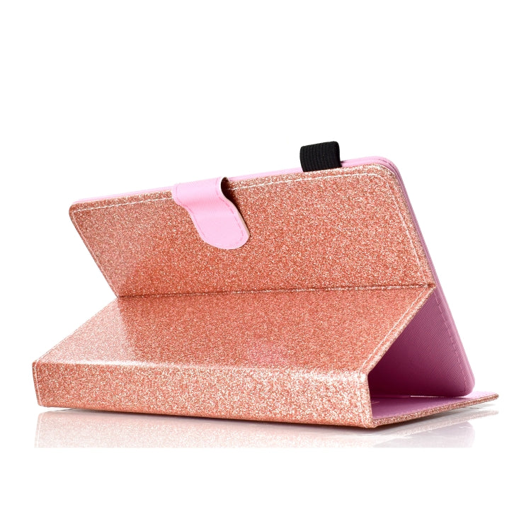 For 8 inch Tablet Varnish Glitter Powder Horizontal Flip Leather Case with Holder & Card Slot