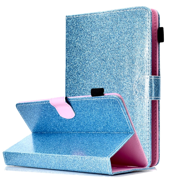 For 8 inch Tablet Varnish Glitter Powder Horizontal Flip Leather Case with Holder & Card Slot