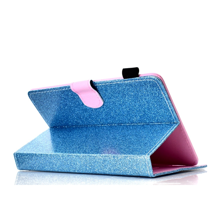 For 8 inch Tablet Varnish Glitter Powder Horizontal Flip Leather Case with Holder & Card Slot