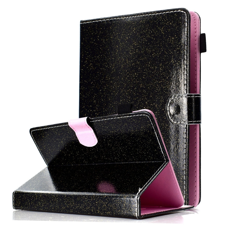 For 8 inch Tablet Varnish Glitter Powder Horizontal Flip Leather Case with Holder & Card Slot