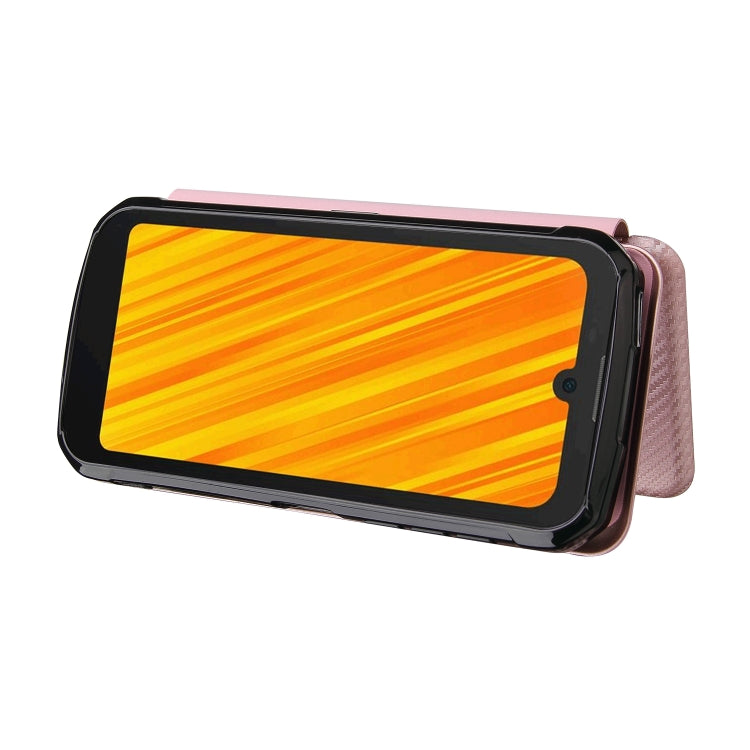 For Doogee S59 / S59 Pro Carbon Fiber Texture Horizontal Flip TPU + PC + PU Leather Case with Card Slot