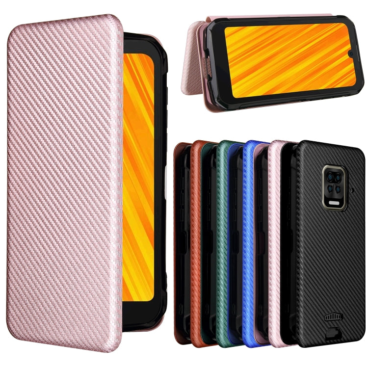 For Doogee S59 / S59 Pro Carbon Fiber Texture Horizontal Flip TPU + PC + PU Leather Case with Card Slot