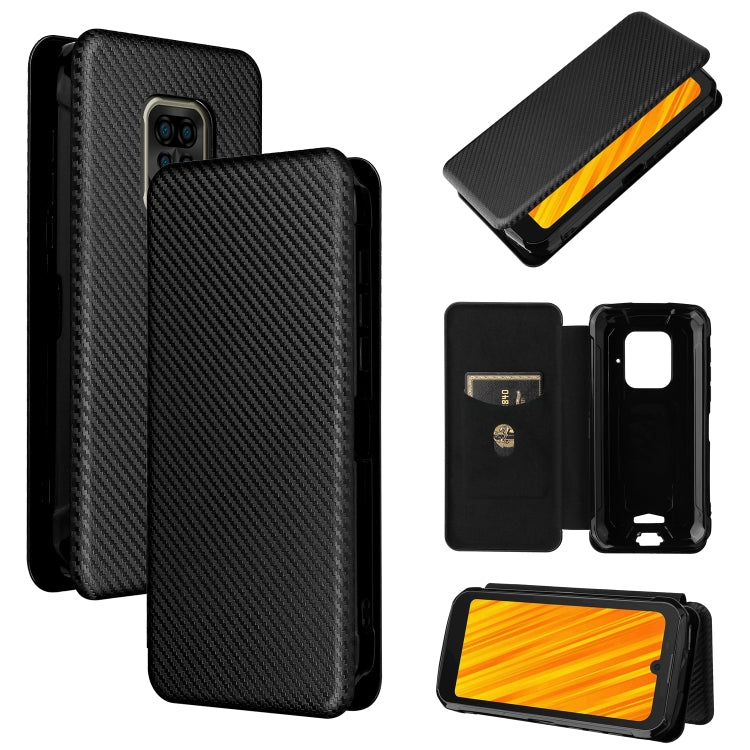For Doogee S59 / S59 Pro Carbon Fiber Texture Horizontal Flip TPU + PC + PU Leather Case with Card Slot