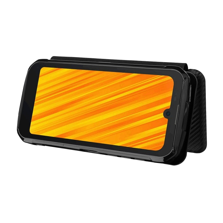 For Doogee S59 / S59 Pro Carbon Fiber Texture Horizontal Flip TPU + PC + PU Leather Case with Card Slot