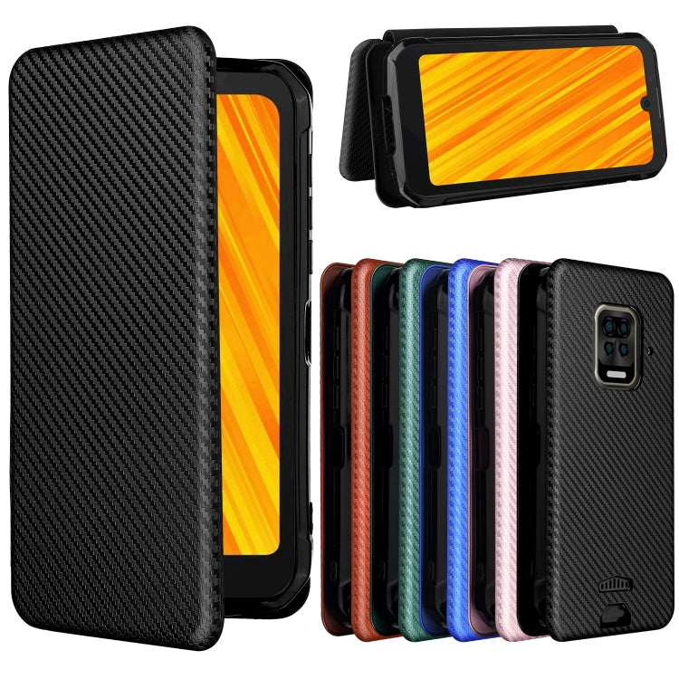 For Doogee S59 / S59 Pro Carbon Fiber Texture Horizontal Flip TPU + PC + PU Leather Case with Card Slot