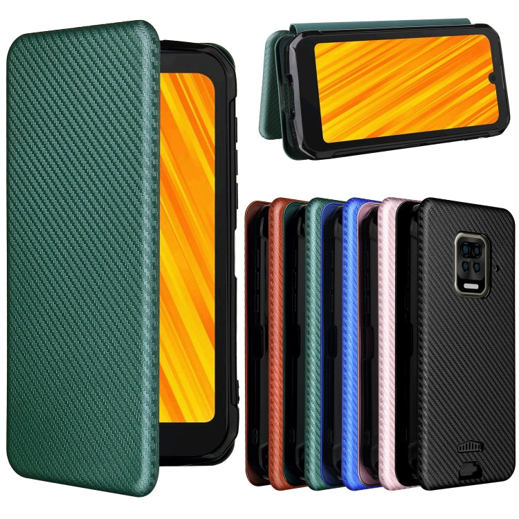 For Doogee S59 / S59 Pro Carbon Fiber Texture Horizontal Flip TPU + PC + PU Leather Case with Card Slot