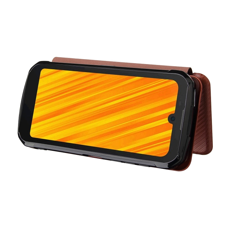For Doogee S59 / S59 Pro Carbon Fiber Texture Horizontal Flip TPU + PC + PU Leather Case with Card Slot