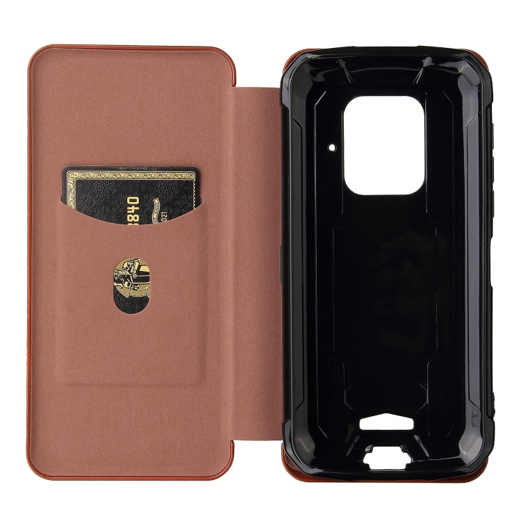 For Doogee S59 / S59 Pro Carbon Fiber Texture Horizontal Flip TPU + PC + PU Leather Case with Card Slot